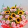 Sun Flower & Rose Bouquet by Jardin Eden