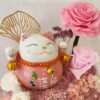 Preserved flowers Lucky Cat Fortune Cat for Chinese New Year and House Warming by Jardin Eden