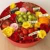 Preserved flower bloom box gift box with fruits by Jardin Eden Flowers & Aromatique