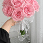 Bridal Flower Bouquet Pink Rose by Jardin Eden Flowers & Aromatique