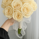 Bridal Flower Bouquet Champagne Rose by Jardin Eden Flowers & Aromatique