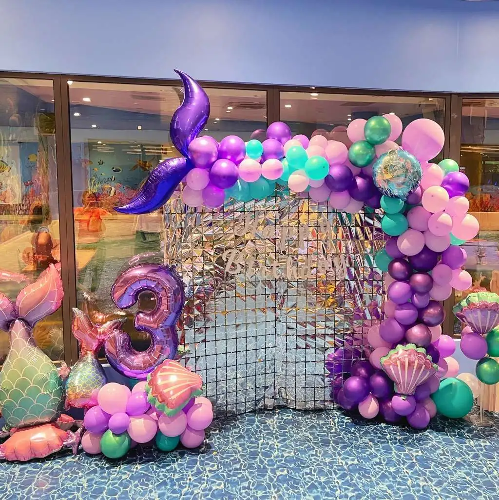 Mermaid Theme Birthday Party Balloon Decoration by Wingding Event Styling