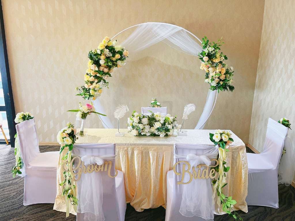 ROM Solemnisation Decoration at Peach Garden Singapore by Wingding Event Styling