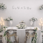 Custom printed ROM Solemnization Backdrop with Decorative lighting