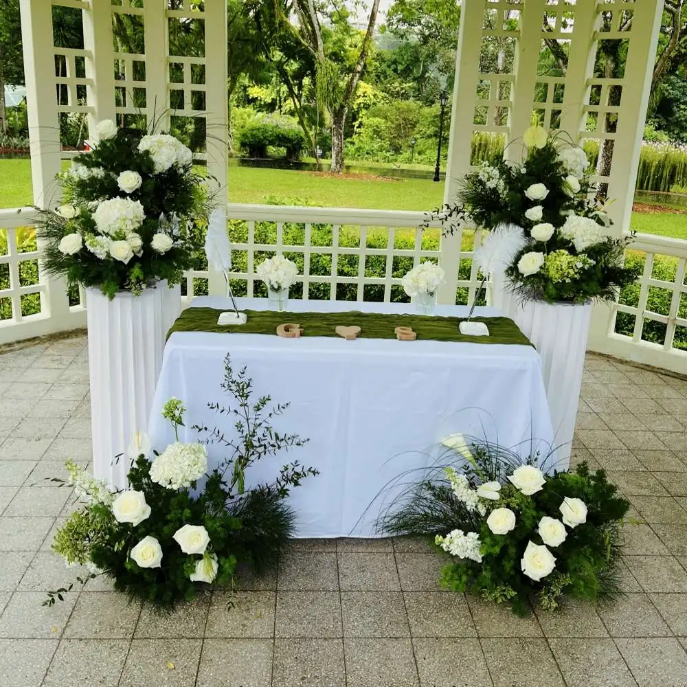 Fresh Flowers ROM Decoration Singapore Botanic Gardens Banstand by Wingding Event Styling