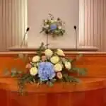 Church Altar Fresh Flower Arrangement for Wedding