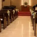 Church Wedding Pew Decoration