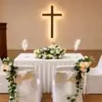 Solemnisation Table Decoration for Church Wedding